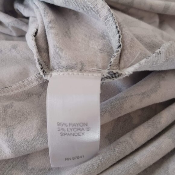 J. Jill Wearever Collection Black White Floral Long Sleeve Stretch Knit Dress L - Picture 4 of 7